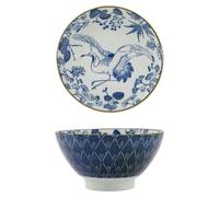 Tokyo Design Studio - Flora Japonica Sori Bowl 95 cl, Crane - Blue