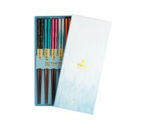 Tokyo Design Studio Wooden BLue Cloud Set of 5 Chopsticks Giftset