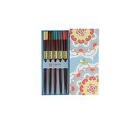 Tokyo Design Studio Wooden Blue Mandala Set of 5 Chopsticks Giftset