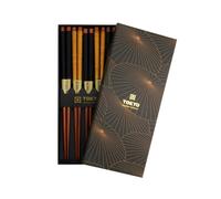 Tokyo Design Studio Wooden Gold Umbrella Set of 5 Chopsticks Giftset
