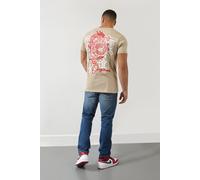 Tokyo Dragon Graphic Regular Fit T-Shirt in Beige LONDON ATTITUDE Beige L