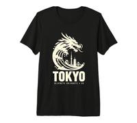 Tokyo Dragon Wave Crest Japanese Woodblock Pride Premium T-Shirt