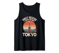Tokyo Family Trip Japan Vintage Sunset Kanji Souvenir Tank Top