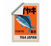 Tokyo Fish 1964 Retro Unframed Wall Art Print A1 (84.1×59.4cm), Wall Decor for Living Room, Bedroom, Office & Home, Art Gift