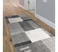 Tokyo Geo Blocks Grey Rug - 60X180 cm