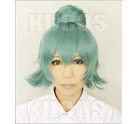 Tokyo Ghoul ETO Sen Takatsuki Short Green Ombre with Buns Heat Resistant Hair Cosplay Costume Wigs + Free Wig Cap