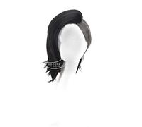 Tokyo Ghoul Female COS Wig Mask Maker Uta Wig Long Black And Silver Grey Anime Cosplay Wigs+Wig Cap PL-3681