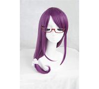 Tokyo Ghoul Guru Rize Kamishiro Long Wavy Purple Heat Resistant Synthetic Hair Cosplay Wig + Wig Cap + Glasses
