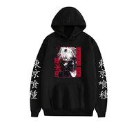 Tokyo Ghoul Hoodie Anime Kaneki Ken 3D Printed Pullover Tops Tokyo Ghoul Cosplay Costume Sweatshirt Black