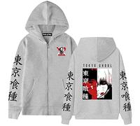 Tokyo Ghoul Hoodie Sweatshirt Anime Cosplay Costume Kaneki Ken Printed Zip Up Hoodies Pullover for Women Men