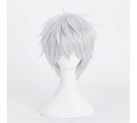 Tokyo Ghoul Kaneki Ken Cosplay Wigs Short Silver White Heat Resistant Synthetic Hair Wig + Wig Cap