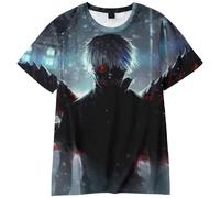 Tokyo Ghoul T-Shirt Kaneki Ken Cosplay Short Sleeve Summer Tee Anime Graphic T-Shirts Tops for Men Women