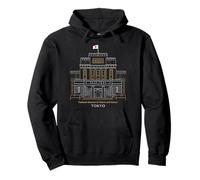 Tokyo, Hand-drawn Museum of Nature and Science, Japan Pullover Hoodie