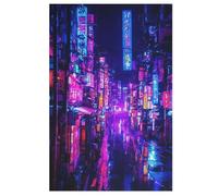 Tokyo, Japan 1000 Pieces Wooden Jigsaw Puzzle for Adults Puzzles Brain Exercise Challenge High Difficulty Game for Kids （78×53cm）