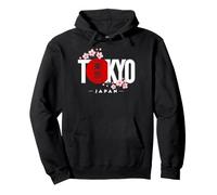 TOKYO JAPAN BLOCK SAKURA CHERRY BLOSSOM RED SUN ART Pullover Hoodie