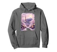 Tokyo Japan Cherry Blossom Night Scene Souvenir Pullover Hoodie