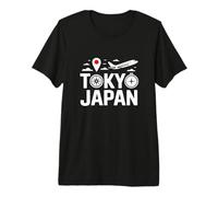 Tokyo Japan City Cityscape Compass Plane Premium T-Shirt