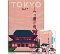Tokyo Japan Cityscape 1000 Piece Jigsaw Puzzles for Adults & Teens,Decompressing Intellectual Educational Toy Birthday Present,Gifts,Wall Art 38x26cm