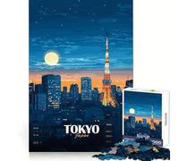 Tokyo Japan Cityscape at Night 1000-piece Puzzle for Adults Smart Exercise Soft Distraction Accurate Edges (50x75cm)