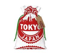 Tokyo Japan Cityscape Print Drawstring Gift Bags Small Item Treats Wrapping Storage Bags Christmas Birthday Party Holiday