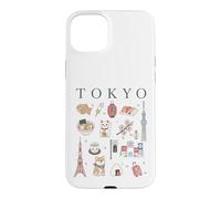 Tokyo Japan Icons Cute Culture Travel Art Illustration Case for iPhone 15 Plus