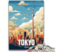 Tokyo Japan Jigsaw Puzzles for Adults 1000 Pieces, Stress Reliever Staycation Kill Time with Matching Poster And Trivia Sheet 1000pcs (26x38cm)