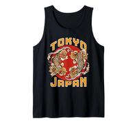 Tokyo Japan Koi Circle Rose Emblem Collection Tank Top