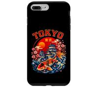 Tokyo Japan Koi Fish Castle Sakura Art Illustration Case for iPhone 7 Plus/8 Plus