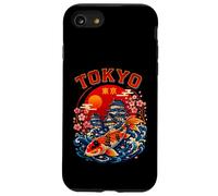 Tokyo Japan Koi Fish Castle Sakura Art Illustration Case for iPhone SE (2020) / 7/8
