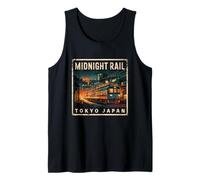 Tokyo Japan Midnight Train Vintage Rail Otaku Fan Souvenir Tank Top