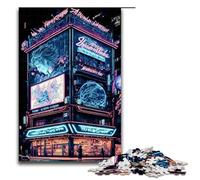 Tokyo Japan Neon Puzzles Pieces for Adults Jigsaw Puzzles Relaxing Entertainment Home Decor 1000 PCS(75x50cm)