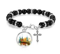 Tokyo Japan Rail Train Tower Beaded Bracelet Boho Jewelry