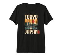 Tokyo Japan Retro Skyline Anime Sunset Japanese Kanji Otaku Premium T-Shirt