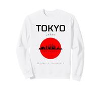 Tokyo Japan - Rising Sun Skyline Graphic, Retro Sweatshirt