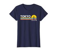 Tokyo Japan Skytree Vintage Retro Souvenirs T-Shirt, Women, Navy Blue, 3X-Large