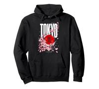 TOKYO JAPAN SPLASH ART SAKURA CHERRY BLOSSOM RED SUN Pullover Hoodie