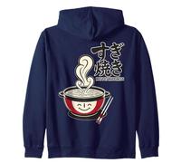 Tokyo Japan Sukiyaki Hot Pot Happiness Fast Food Fun Retro Zip Hoodie