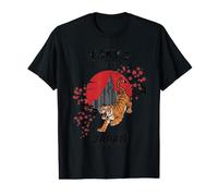 Tokyo Japan Tiger City Skyline Cherry Blossom Graphic Value Graphic T-Shirt