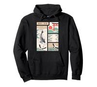 Tokyo Japan Traditional Koi Fish Crane Torii Art Culture Pullover Hoodie