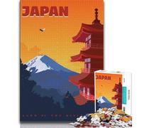 Tokyo Japan Travel Poster Jigsaw Puzzles 1000 Pieces for Adults Teens,Help The Brain Exercise Addictive Toys to Cultivate Patience Great Gift 38x26cm