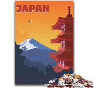 Tokyo Japan Travel Poster Jigsaw Puzzles for Adults 1000 Pieces, Stress Reliever Staycation Kill Time with Matching Poster And Trivia Sheet 2000pcs (70x100cm)