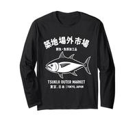 Tokyo Japan Tuna Fish Sushi Lover Japanese Tsukiji Market Long Sleeve T-Shirt