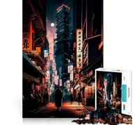 Tokyo Japanese Street Jigsaw Puzzles for Teenagers 1000 Pieces Raise Memory Slow Enjoy Clean Edge (38x52cm)