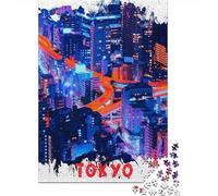 Tokyo Jigsaw Puzzle 1000 Pieces, Modern City Skyline, Matte Printed Jigsaw, Decorative Artwork for Puzzle Lovers, 38x26cm/1000pcs