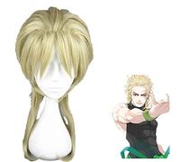 Tokyo JoJo's Bizarre Adventure mens BRANDO cosplay Wig role play BRANDO Styled blonde hair golden wig costumes One Size BRANDO
