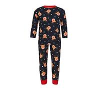 Tokyo Laundry Boy's Rudolph Repeat Motif 2PC Lounge Pyjama Set in Navy - Merry Christmas Kids (4-12yrs) - 11-12 Years