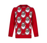 Tokyo Laundry Boy's Santa Head Repeat Novelty Christmas Jumper