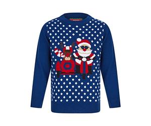 Tokyo Laundry Boy's Sidecar Polka Dot Novelty Christmas Jumper