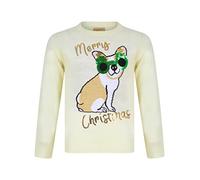 Tokyo Laundry Girl's Glasses Dog Novelty Sequinned Christmas Jumper