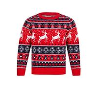 Tokyo Laundry Girl's Snow Reindeer Nordic Fairisle Novelty Christmas Jumper